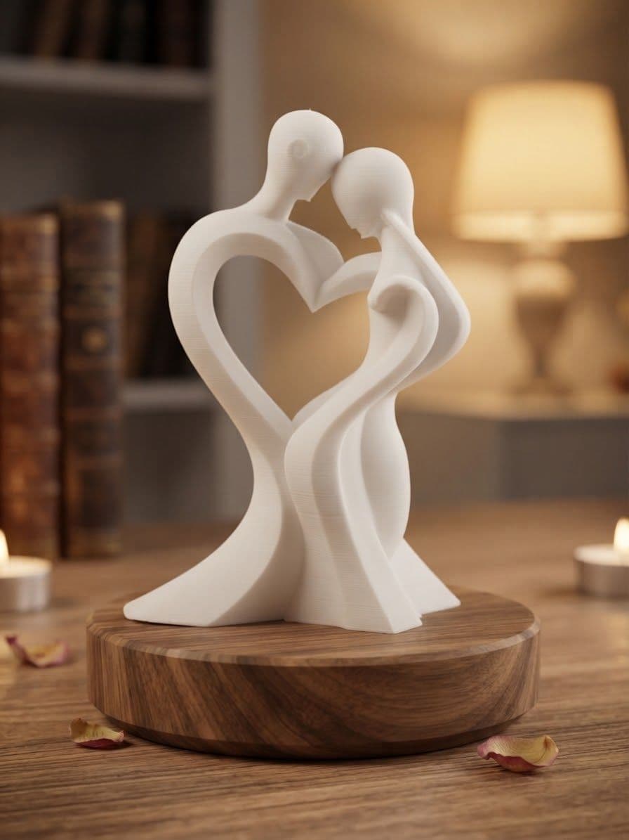 Statuetta romantica "Abbraccio d'Amore"